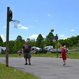 Mountain-Lake-Family-Camping-Activities-Basketball